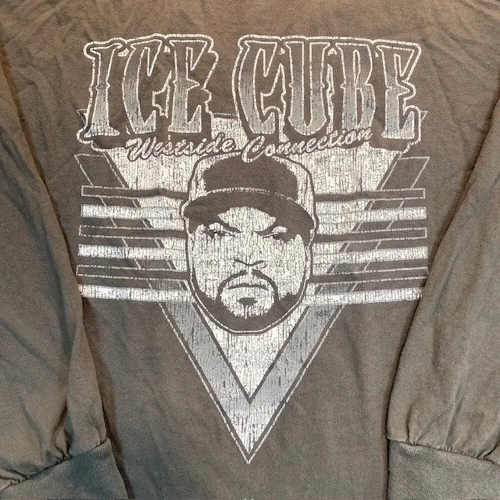 Ice Cube Gray Long Sleeve Westside Connection Tour Shirt Mens Large